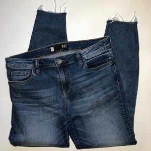 KUT Connie Ankle Skinny Jeans Blue Distressed 12